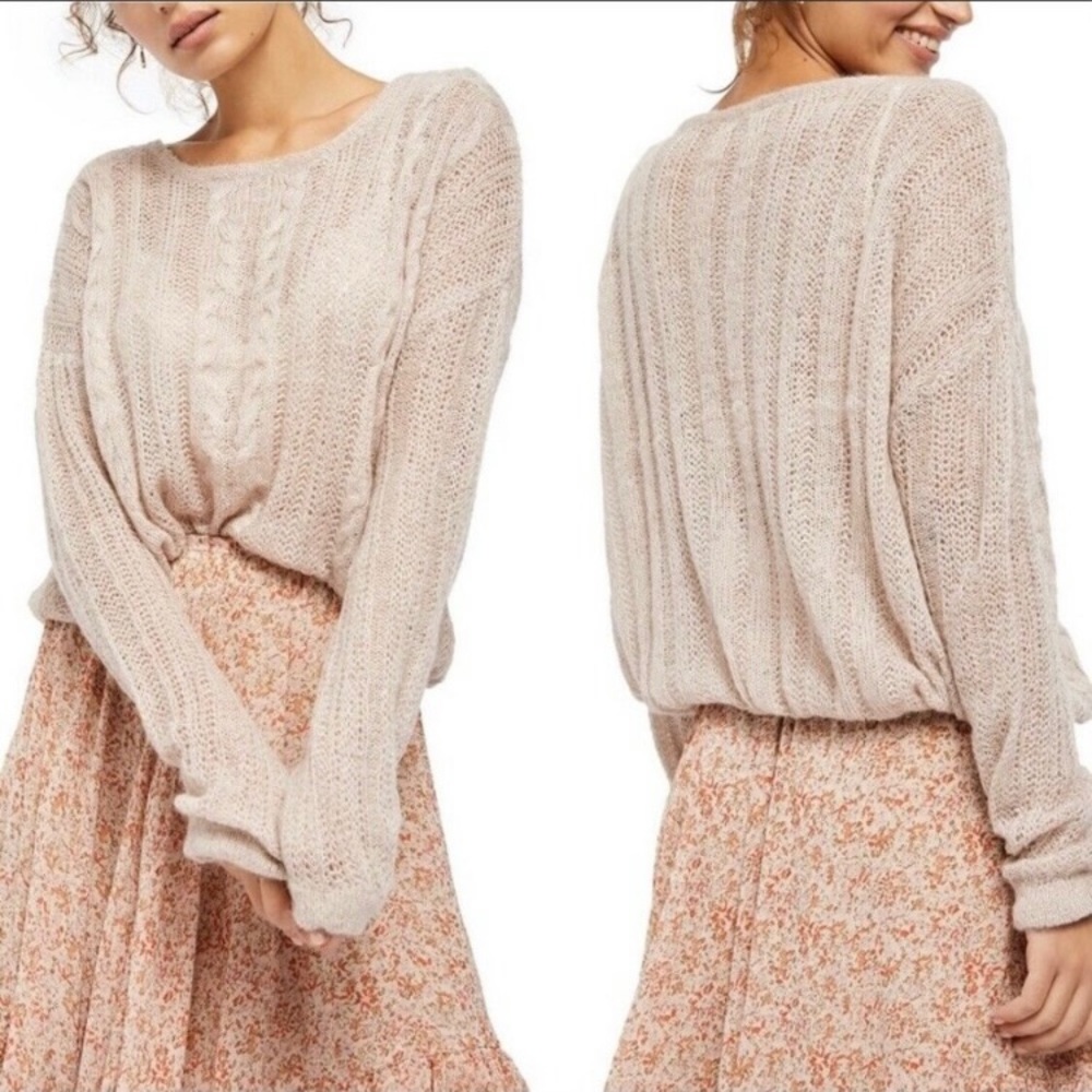 Free People Angel Soft Wool Blend Pullover Neutral